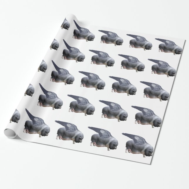 Papier Cadeau cochon volant (Déroulé)