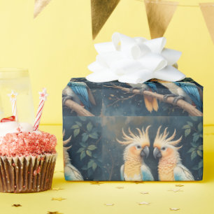 Papier Cadeau Cockatoo Parrot Couple