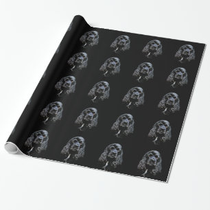 Papier Cadeau Cocker noir