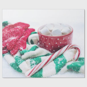 Papier Cadeau Coco chaud   SUCRE DE CANNE   Noël de Scarf & Mitt