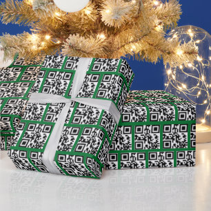 Papier Cadeau Codes QR Joyeux Vacances