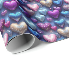 Papier Cadeau Cœur Brillant Brillance : Élégance R