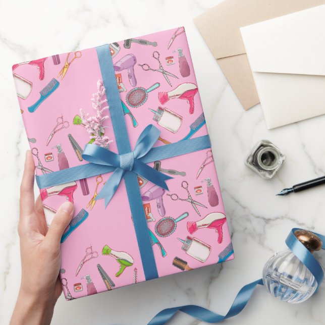 Papier Cadeau Coeur de coiffeur Outil coiffeur (Cadeaux)