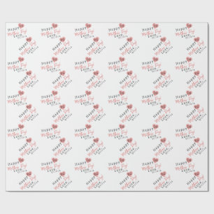 Papier Cadeau Coeur de la première fête des mères