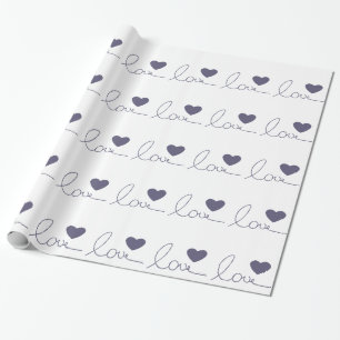 Papier Cadeau Coeur pourpre d'amour