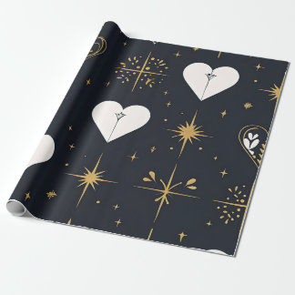 Papier Cadeau Coeur qui étincelle