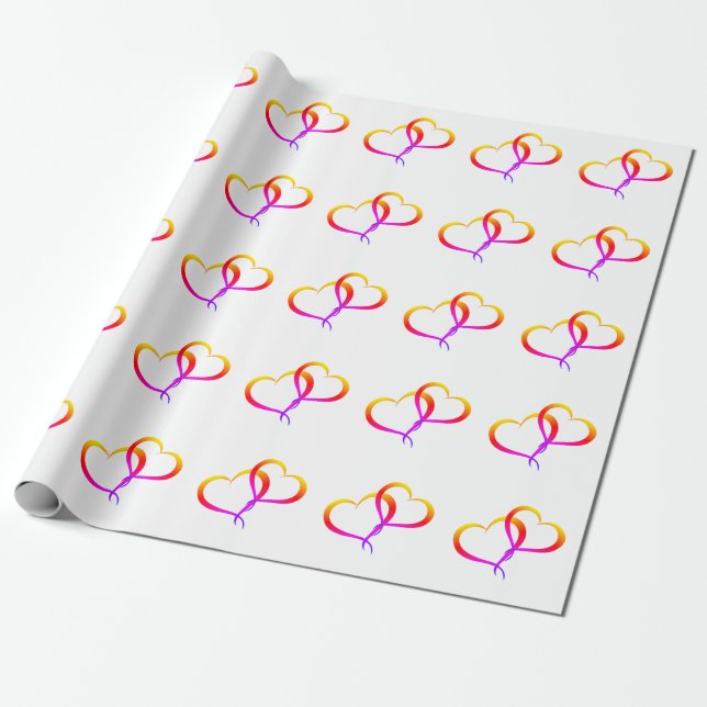 Papier Cadeau Coeurs (Déroulé)
