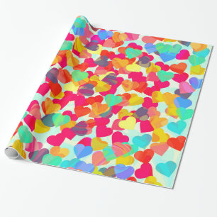 Papier Cadeau Coeurs abstraits pour la Saint-Valentin