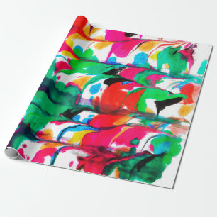 Papier Cadeau Coeurs colorés