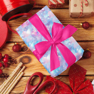 Papier Cadeau Coeurs de verre coloré Valentines