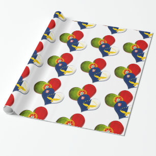 Papier Cadeau Coeurs du Portugal et des Açores