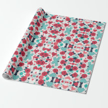 Coeurs Et Rose Valentines Jour Enveloppement Papie