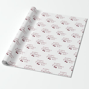 Papier Cadeau Coeurs Heureuses Saintes-Valentin Parties scintill