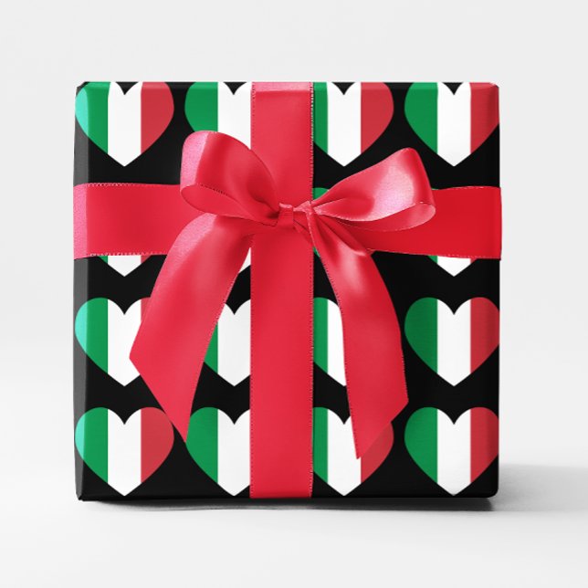 Papier Cadeau Coeurs italiens (Italian Hearts Wrapping Paper)
