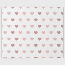 Coeurs personnalisés enveloppant le papier rouge S