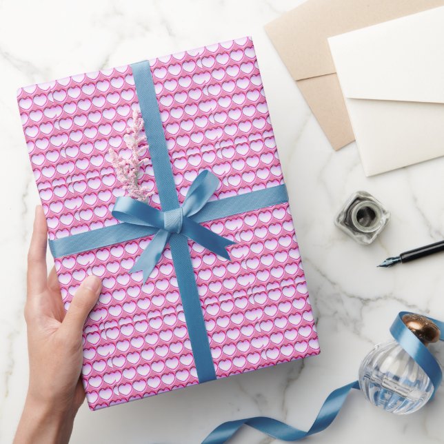 Papier Cadeau Coeurs roses - Papier d'enveloppement (Cadeaux)