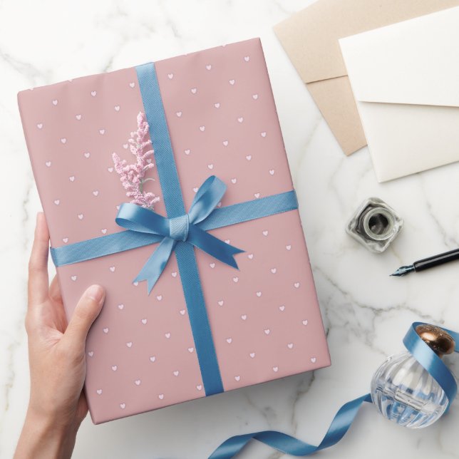 Papier Cadeau Coeurs roses Valentines Jour Cadeau (Cadeaux)