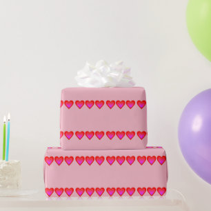 Papier Cadeau Coeurs rouge violet rose Ombre 4Lori