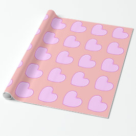 Papier Cadeau Cœurs violets