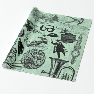 Papier Cadeau Collage #2 de Steampunk par Artinspired