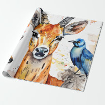 Collage de l'aquarelle Serene Wildlife