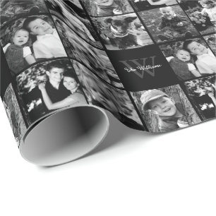 Papier Cadeau Collage de photos familiales