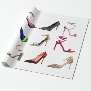 Papier Cadeau Collage de talon haut de stylets