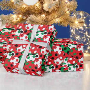 Papier Cadeau Collage des couleurs de Noël de Noël