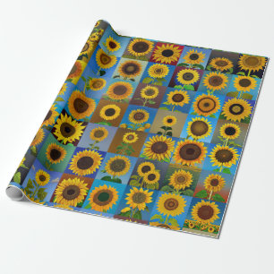 Papier Cadeau Collage des tournesols