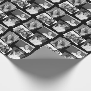 Papier Cadeau Collage noir et blanc de cabine de photo