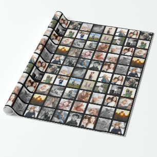 Papier Cadeau Collage photo de 30 Carrés