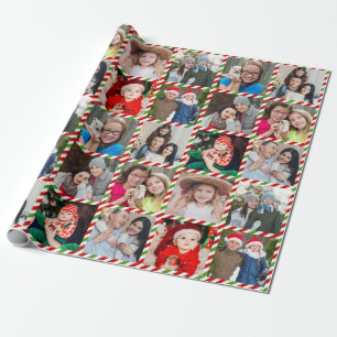 Papier Cadeau Collage photo personnalisé Noël