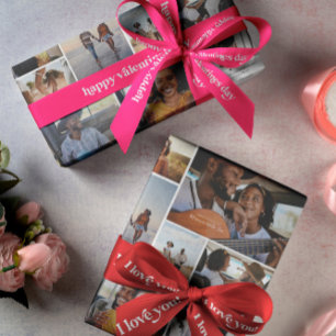 Papier Cadeau Collage photo Valentines   Photo personnalisée 10