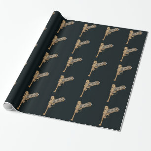 Papier Cadeau Collecteur antique gravé d'arme à feu