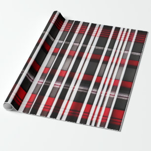 Papier Cadeau Collection Abstraite de plaid rouge