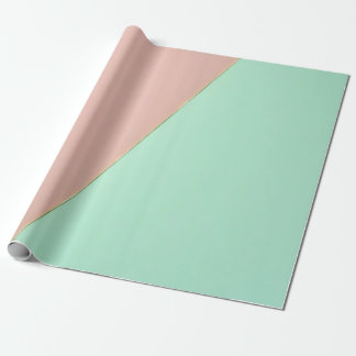 Papier Cadeau Collection Abstraite Tendance Rose Blush Menthe