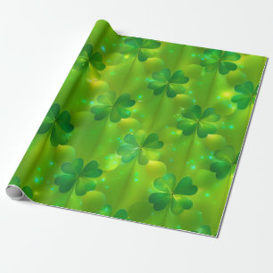 Papier Cadeau Collection de 4 listes tendance en mode vert