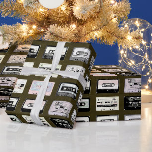 Papier Cadeau Collection de bandes Mix de bande de cassettes vin