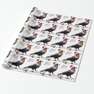 Papier Cadeau Collection de cadeau de Noël de Père Noël Raven