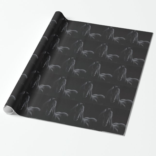 Papier Cadeau Collection de cheval de chevalier (Déroulé)