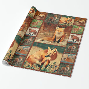 Papier Cadeau Collection de Fox rouge