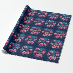 Papier Cadeau Collection de Luxe Florale Amour Beau et Populaire