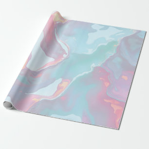Papier Cadeau Collection Luxe Moderne Rose Pâle Vert Menthe Doux