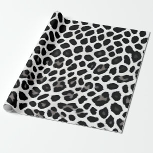 Papier Cadeau Collection Luxe White Leopard Elégante