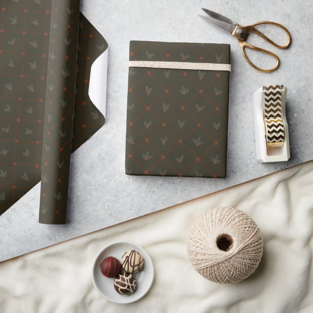 Papier Cadeau Collection Noël | Holly, Floral, Rayures (Artisanat)
