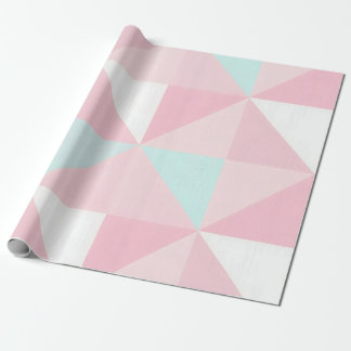 Papier Cadeau Collection Populaire Abstraite Rose Menthe