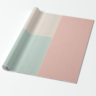 Papier Cadeau Collection Populaire Abstraite Rose Pâle Menthe