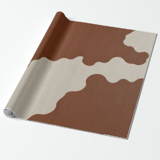 Papier Cadeau Collection Populaire de Luxe en Cuir de Vache Faux