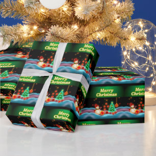 Papier Cadeau Collection populaire Noël Neon Holiday