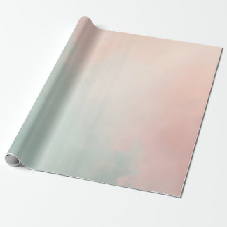 Papier Cadeau Collection Rose Pâle Menthe Abstraite Populaire
